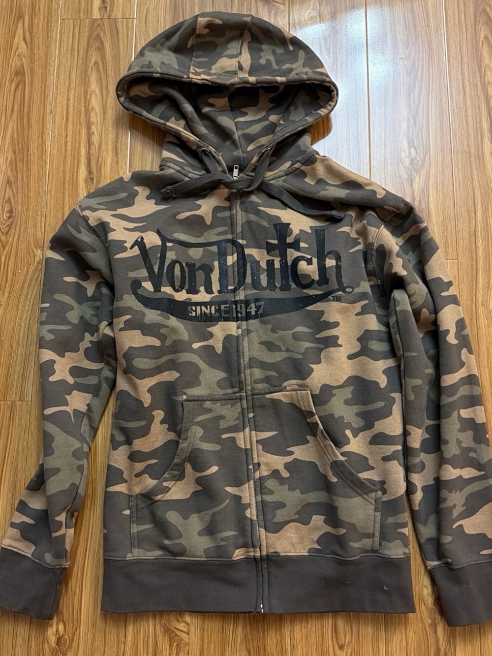 Von Dutch Zip Up Camo Hoodie
